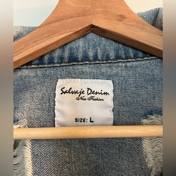 Salvaje Denim Jacket Short - Light Wash - Picture 7 of 7